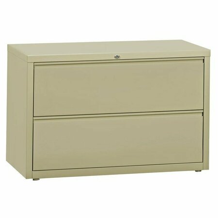 HIRSH INDUSTRIES 17456 Putty Two-Drawer Lateral File Cabinet - 42'' x 18 5/8'' x 28'' 42017456